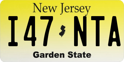 NJ license plate I47NTA