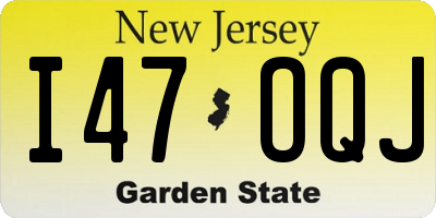 NJ license plate I47OQJ