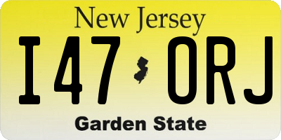 NJ license plate I47ORJ