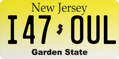 NJ license plate I47OUL