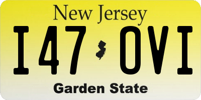 NJ license plate I47OVI