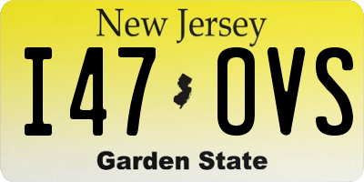 NJ license plate I47OVS