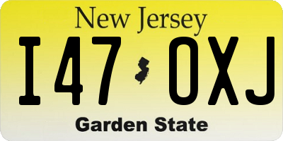 NJ license plate I47OXJ