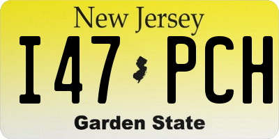 NJ license plate I47PCH