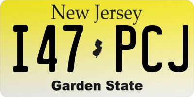 NJ license plate I47PCJ