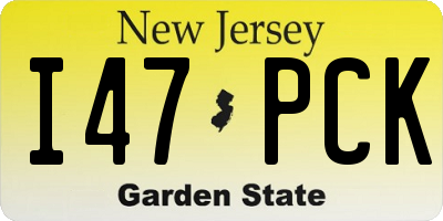 NJ license plate I47PCK