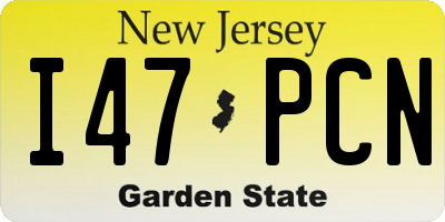 NJ license plate I47PCN