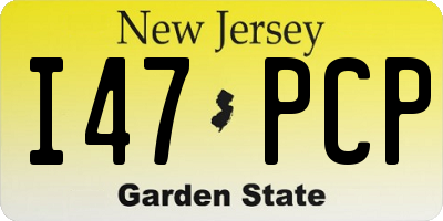 NJ license plate I47PCP