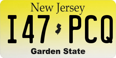 NJ license plate I47PCQ