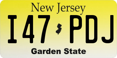NJ license plate I47PDJ