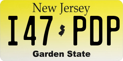 NJ license plate I47PDP