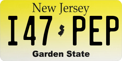 NJ license plate I47PEP
