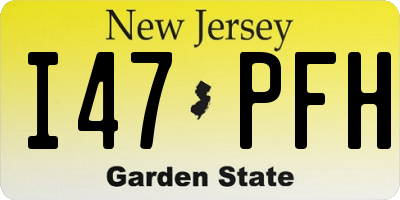 NJ license plate I47PFH