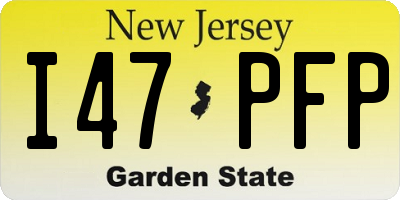 NJ license plate I47PFP