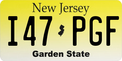 NJ license plate I47PGF