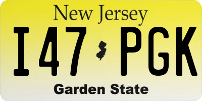 NJ license plate I47PGK