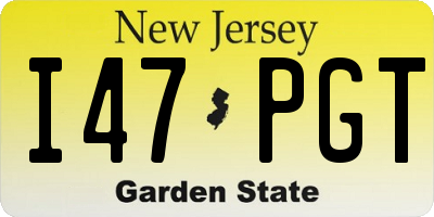 NJ license plate I47PGT