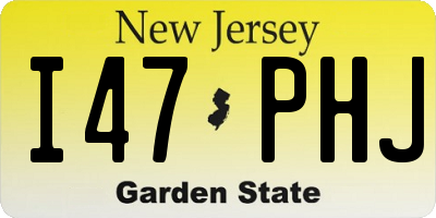 NJ license plate I47PHJ