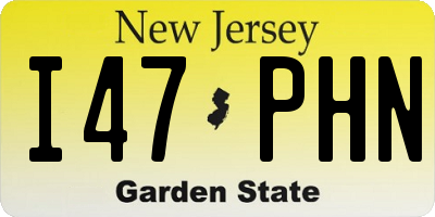 NJ license plate I47PHN