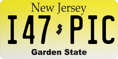 NJ license plate I47PIC