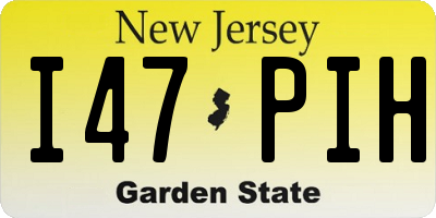 NJ license plate I47PIH