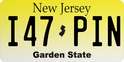 NJ license plate I47PIN