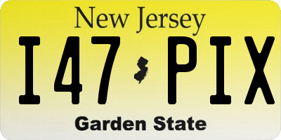 NJ license plate I47PIX