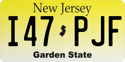 NJ license plate I47PJF