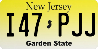NJ license plate I47PJJ
