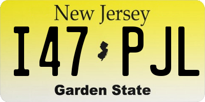 NJ license plate I47PJL