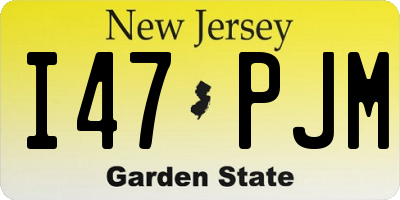 NJ license plate I47PJM