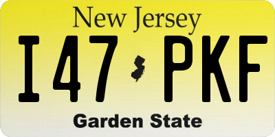 NJ license plate I47PKF