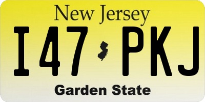 NJ license plate I47PKJ