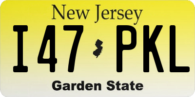 NJ license plate I47PKL