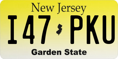 NJ license plate I47PKU