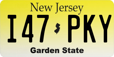 NJ license plate I47PKY