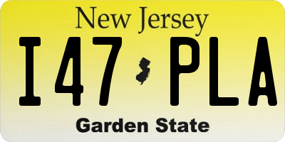 NJ license plate I47PLA