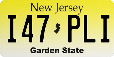 NJ license plate I47PLI
