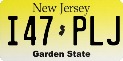 NJ license plate I47PLJ
