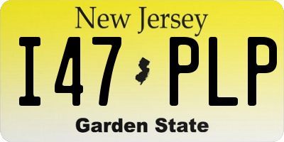 NJ license plate I47PLP