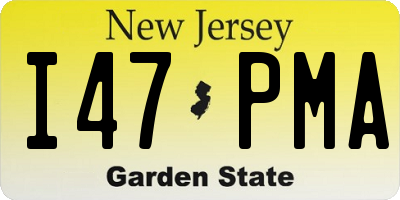 NJ license plate I47PMA