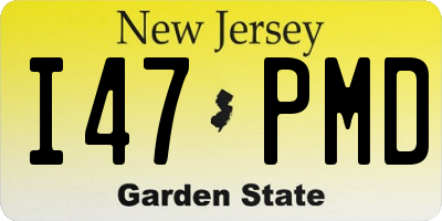 NJ license plate I47PMD