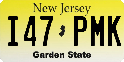 NJ license plate I47PMK