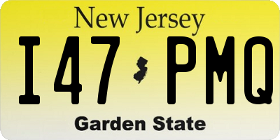 NJ license plate I47PMQ