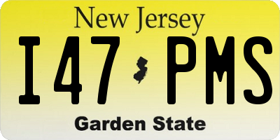 NJ license plate I47PMS