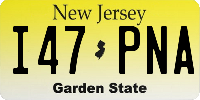 NJ license plate I47PNA