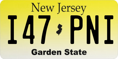 NJ license plate I47PNI