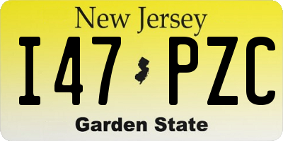 NJ license plate I47PZC