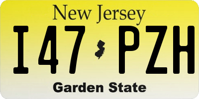 NJ license plate I47PZH