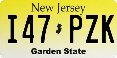 NJ license plate I47PZK